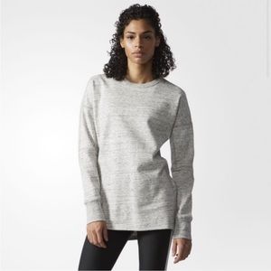 Adidas Reigning Champ Terry Crewneck Sweatshirt in Heather Gray